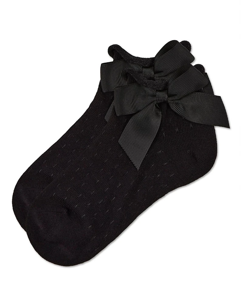 MeMoi Little Girls Pointelle Soft Stretch Cotton Anklet Socks