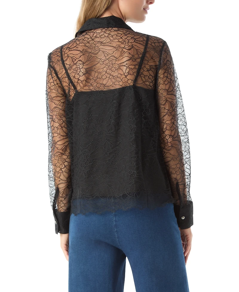 Dee Ocleppo Women's Erynn Lace Button Front Top