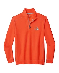 Tommy Bahama Men's Orange Cleveland Browns Sport Tobago Half-Zip Pullover
