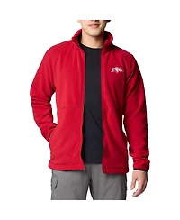 Columbia Men's Cardinal Arkansas Razorbacks Flanker Iv Fleece Raglan Full-Zip Jacket