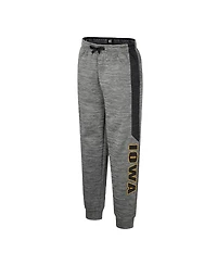 Colosseum Big Boys and Girls Heather Gray Iowa Hawkeyes Fleece Pants