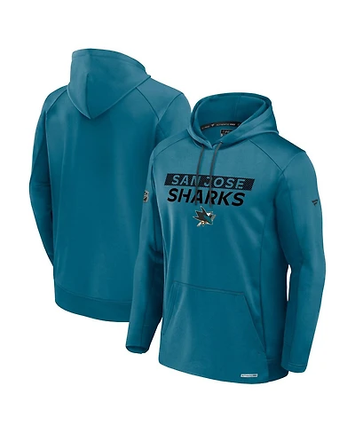 Fanatics Men's Teal San Jose Sharks Pro Rink Fleece Pullover Hoodie