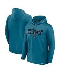 Fanatics Men's Teal San Jose Sharks Pro Rink Fleece Pullover Hoodie