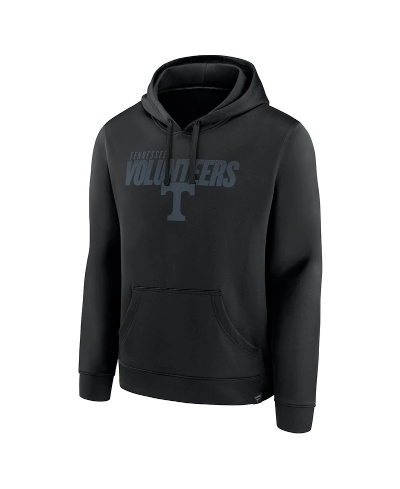 Fanatics Men's Black Tennessee Volunteers Blackout Pullover Hoodie