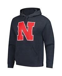 Fanatics Unlabeled Men's Heather Charcoal Nebraska Huskers Fleece Pullover Hoodie