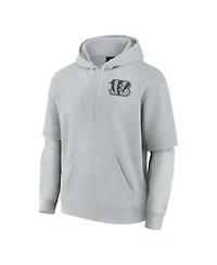 Fanatics Men's and Women's Gray Cincinnati Bengals Sleek Elements Pullover Hoodie