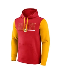 Logo Athletic Men's Red Calgary Flames Deliver Fleece Pullover Hoodie