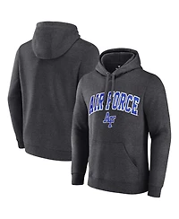 Fanatics Unlabeled Men's Heather Charcoal Air Force Falcons Fleece Pullover Hoodie
