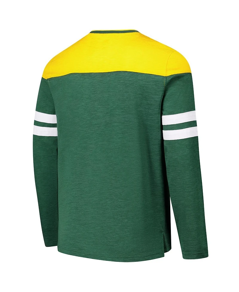 G-iii Sports by Carl Banks Men's Green/Gold Green Bay Packers Adaptive Hail Mary Long Sleeve T-Shirt
