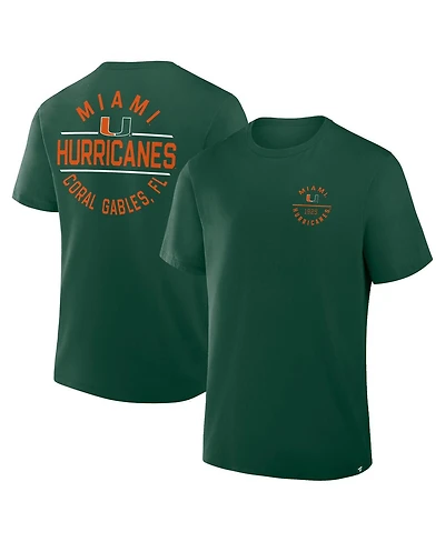 Fanatics Men's Green Miami Hurricanes Fastbreak T-Shirt