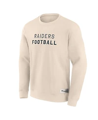 Fanatics Men's Cream Las Vegas Raiders Elements Future Ground Lettering Pullover Sweatshirt
