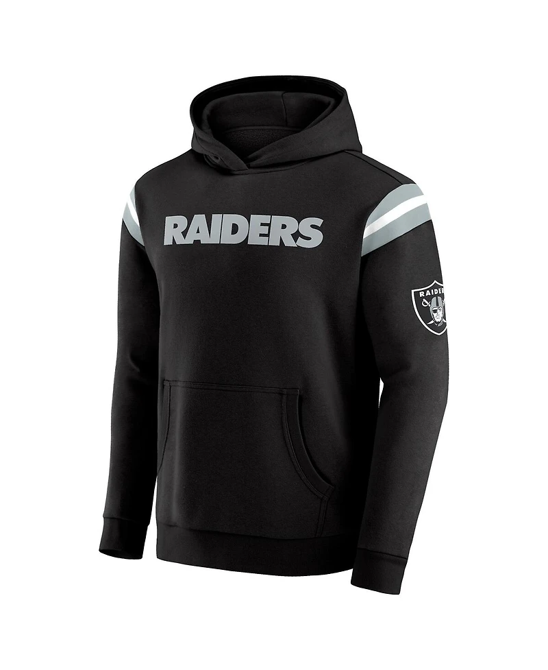 Darius Rucker Collection by Fanatics Men's Black Las Vegas Raiders Football Washed Pullover Hoodie