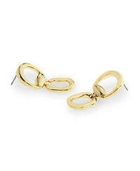 Steve Madden Gold Collegiate Link Drop Earrings