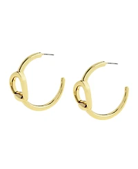 Steve Madden Gold Collegiate C Link Hoop Earrings