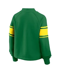 Fanatics Women's Green Oregon Ducks Oversized Hometown Premium Punt Coverage Raglan Pullover Sweatshirt