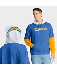 Fanatics Men's Powder Blue Los Angeles Chargers Helmet Pullover Hoodie