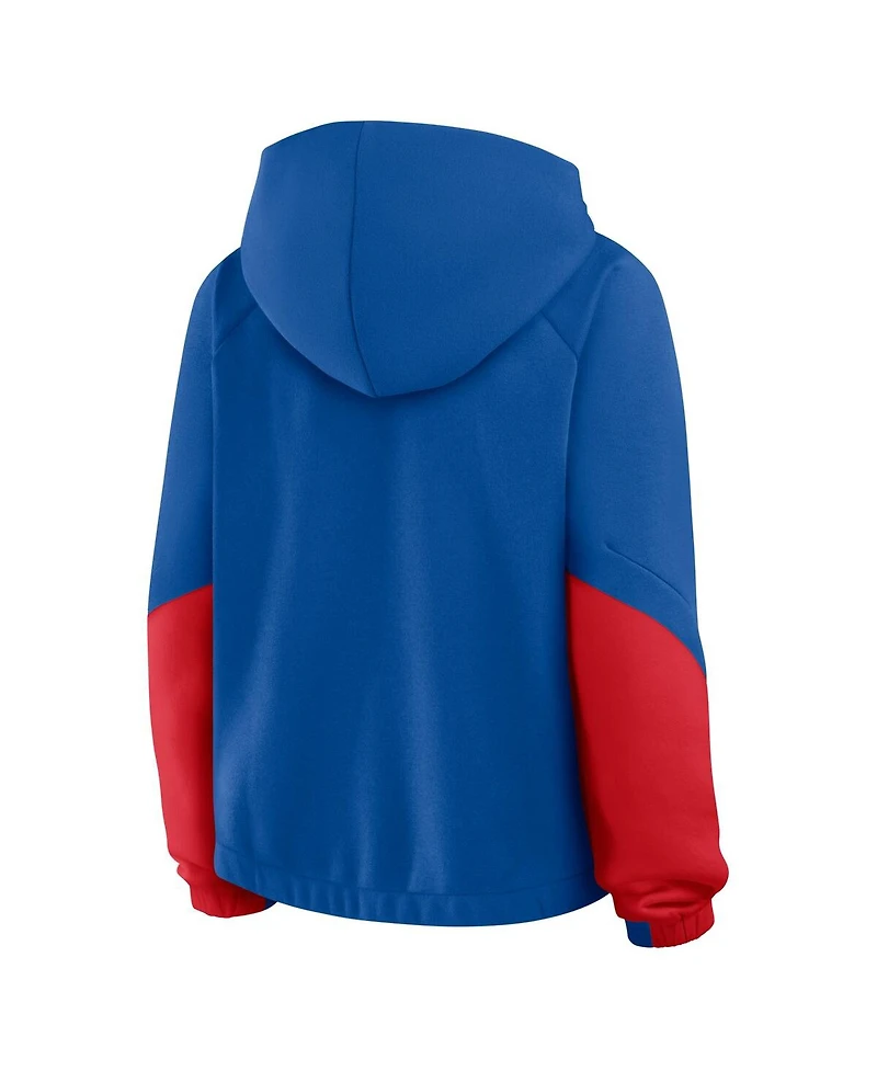 Fanatics Women's Royal Buffalo Bills Oversized Redzone Bubble Screen Pullover Hoodie