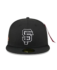 New Era x Alpha Industries Men's Black San Francisco Giants 59FIFTY Fitted Hat
