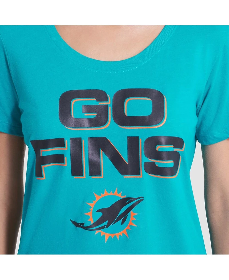 Nike Women's Turbo Green Miami Dolphins 2025 Rivalries Collection Slub Dri-fit T-Shirt