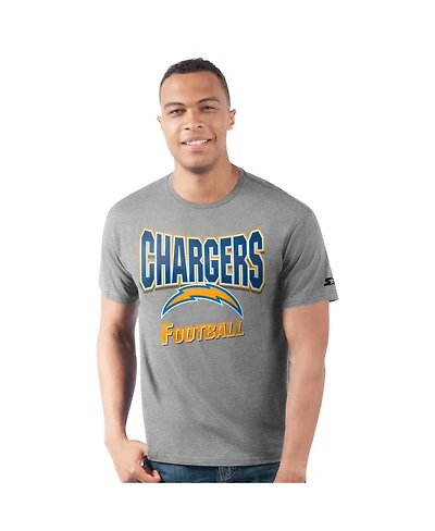 Starter Men's Heather Gray Los Angeles Chargers Prime Time T-Shirt
