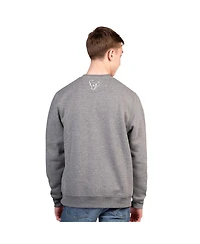 Starter Men's Charcoal Houston Texans Assist Fleece Crewneck Sweatshirt