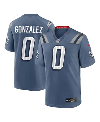 Nike Men's Christian Gonzalez Storm Blue New England Patriots 2025 Rivalries Collection Game Jersey