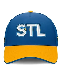 Fanatics Men's Blue/Gold St. Louis Blues Authentic Pro Rink Team Code Flex Hat