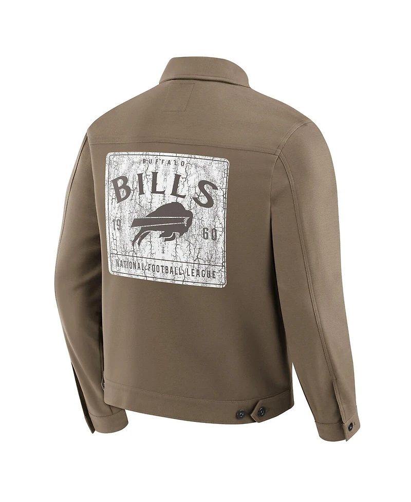Darius Rucker Collection by Fanatics x Nfl Men's Tan Buffalo Bills Trucker Full-Button Jacket
