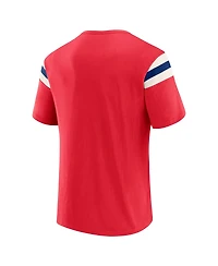 Darius Rucker Collection by Fanatics Men's Red Philadelphia Phillies Distressed Sleeve Stripe T-Shirt