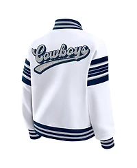 Wear by Erin Andrews Women's White Dallas Cowboys Full-Snap Fleece Sweatshirt Jacket