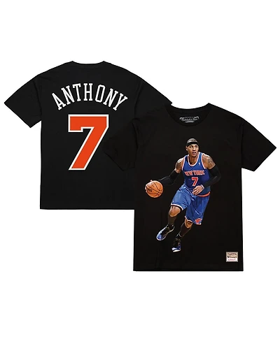 Mitchell & Ness Men's Carmelo Anthony Black New York Knicks Ultimate Player Name Number T-Shirt