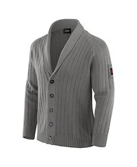 J. Palmer Men's Graphite New York Giants the Playmaker Cardigan Raglan Sweater
