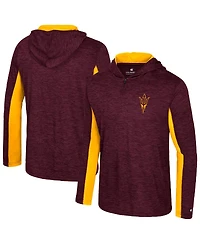 Colosseum Men's Maroon Arizona State Sun Devils Always Sunny Quarter-Zip Hoodie