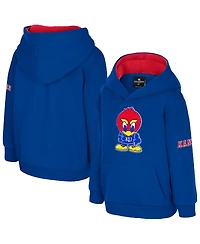 Colosseum Toddler Royal Kansas Jayhawks Big Logo Volume Fleece Pullover Hoodie