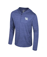 Colosseum Men's Royal Kentucky Wildcats Always Sunny Lightweight Quarter-Zip Hoodie