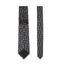 Trafalgar Men's Venom Spider Web Motif Novelty Silk Necktie