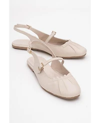 Forever & Always Shoes Britney Leather Closed-Toe Sandal (Women)