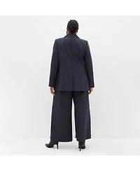 City Chic Women's Karla Pinstripe Wide Leg Pant