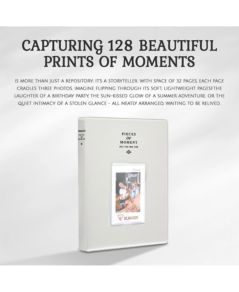 Fujifilm Instax Mini Instant Film Variety Value Pack, 40 Exposures, With Slinger Instax Mini Film Photo Album, Smoky White