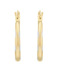 Macy's Polished Pattern Hoop Earrings in 14K Yellow Gold