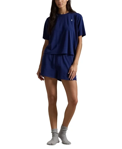 Polo Ralph Lauren Women's 2-Piece Crewneck Top and Shorts Pajama Set