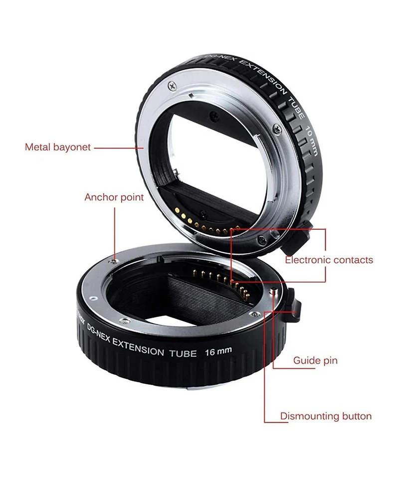 Viltrox Dg-nex Automatic Extension Tube Set for Sony E Mount Lens & Nex Mirrorless Cameras