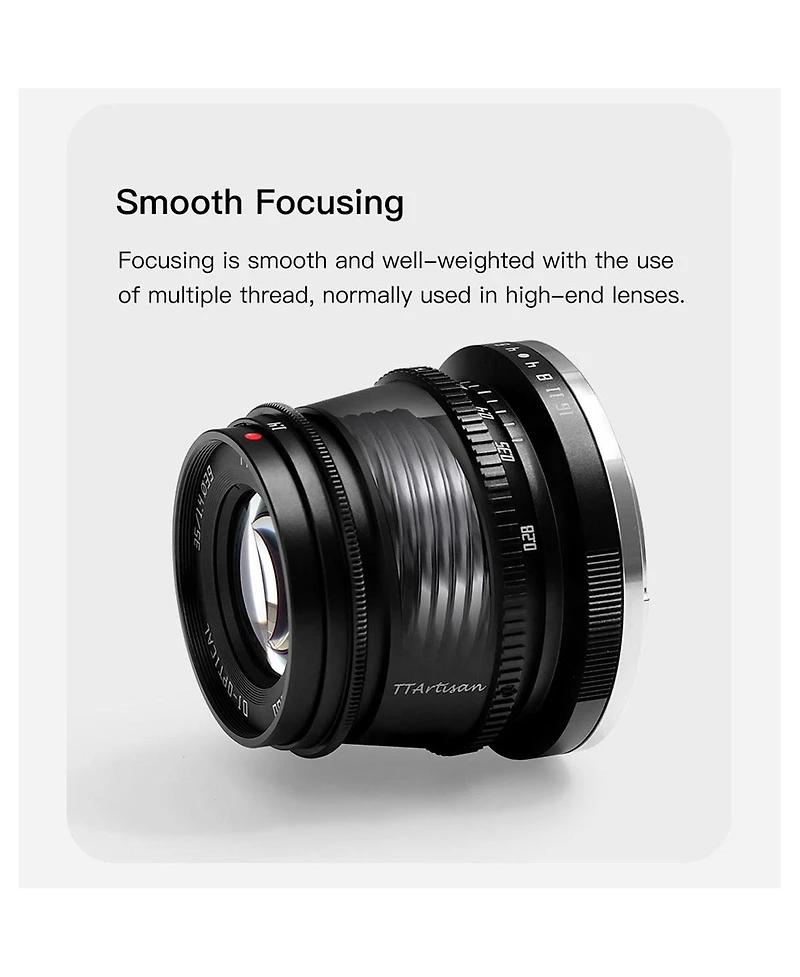 TTArtisan 35mm f/1.4 Lens for Fujifilm X, Silver