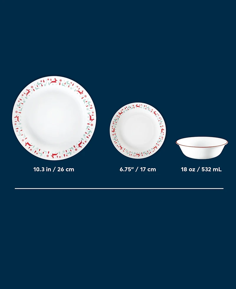 Corelle Winter Berries 18-Pc. Dinnerware Set, Service For 6