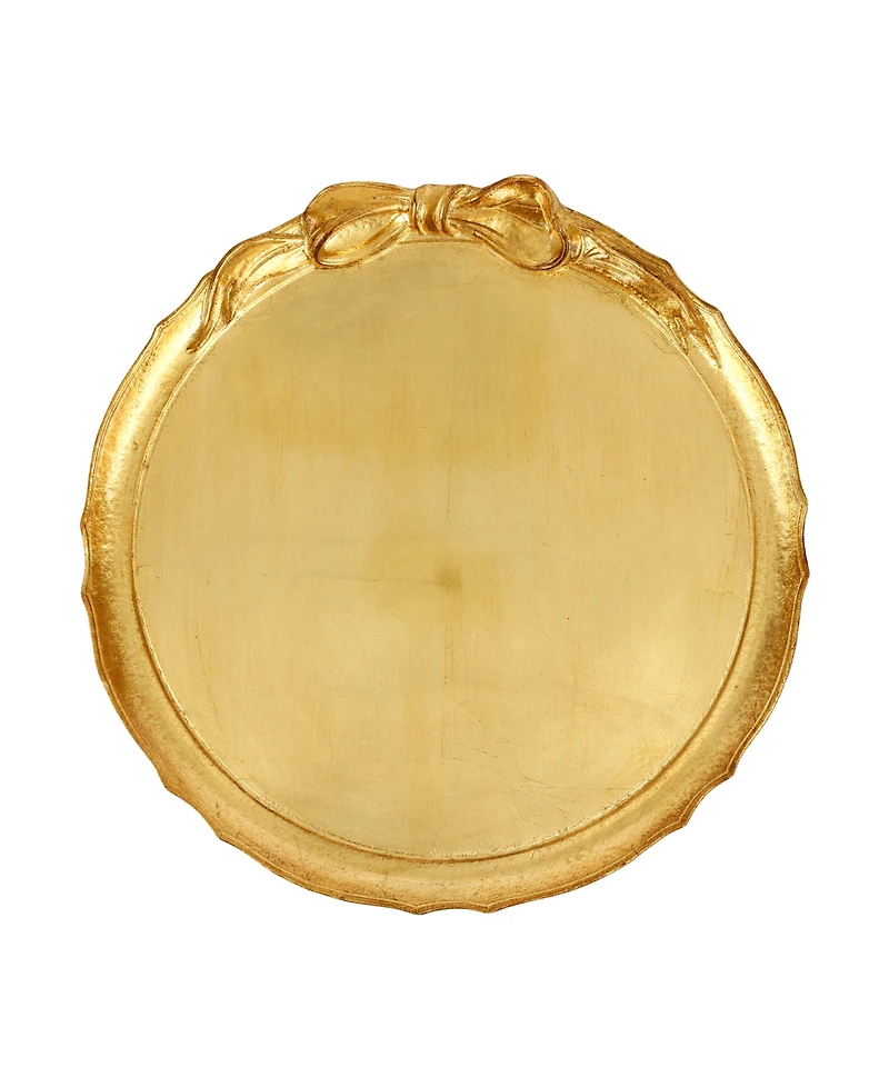 Vietri Florentine Wooden Accessories Bow Round Tray