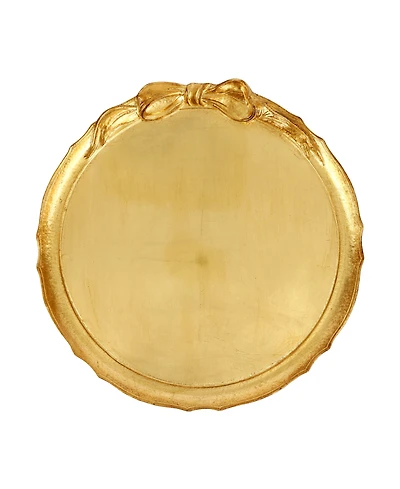 Vietri Florentine Wooden Accessories Bow Round Tray
