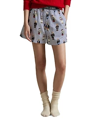 Polo Ralph Lauren Women's All-Over Bear Striped Sleep Boxers