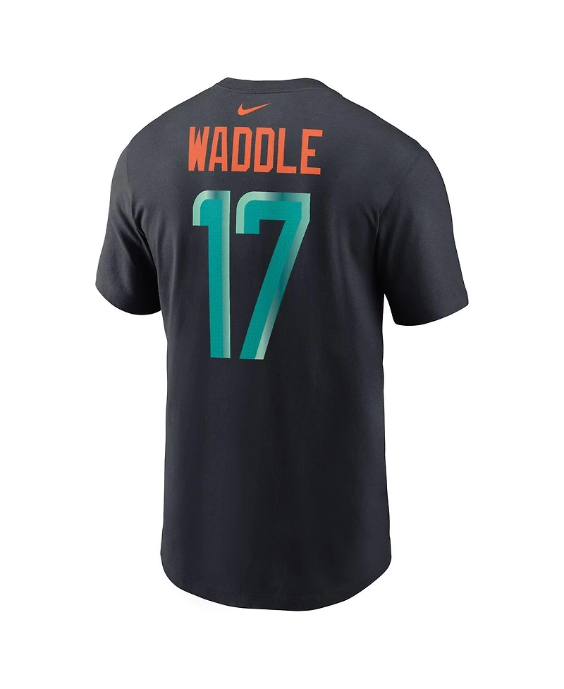 Nike Men's Jaylen Waddle Pitch Blue Miami Dolphins 2025 Rivalries Collection Player Name Number Jersey