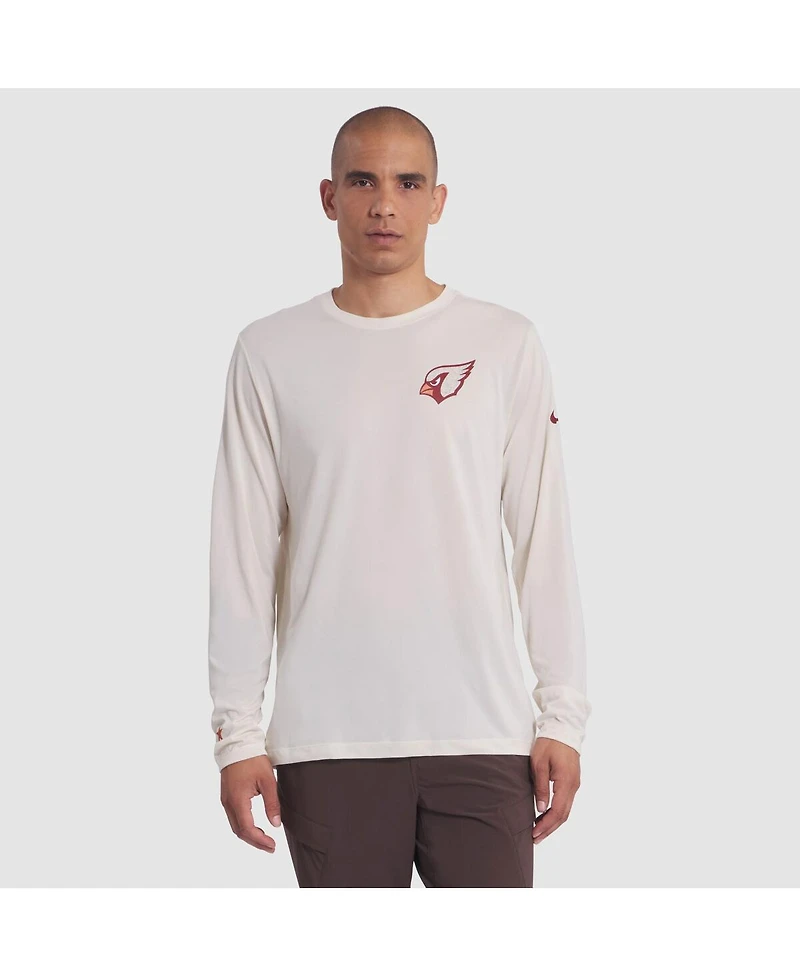 Nike Men's Natural Arizona Cardinals 2025 Rivalries Collection Sideline Legend Dri-fit Long Sleeve T-Shirt