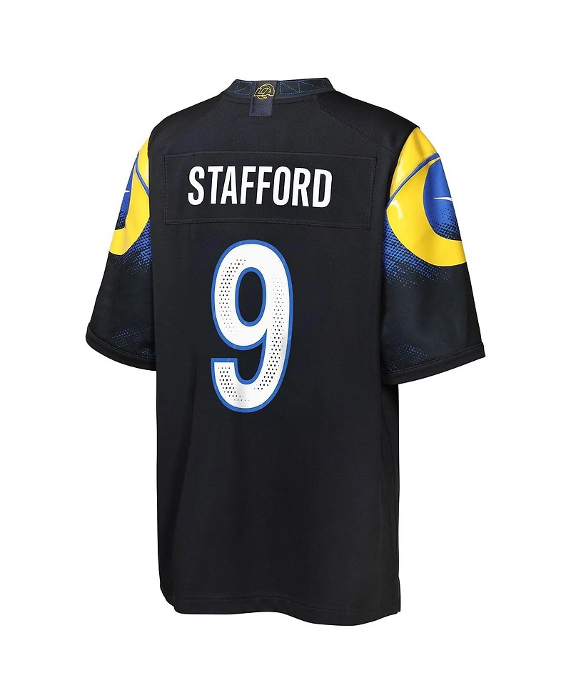 Nike Big Boys and Girls Matthew Stafford Midnight Blue Los Angeles Rams 2025 Rivalries Collection Game Jersey